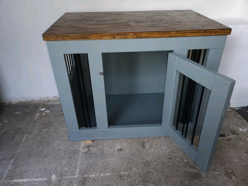 rustic dog crate furniture